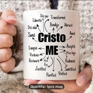 Inspirational White Mug with Black Text